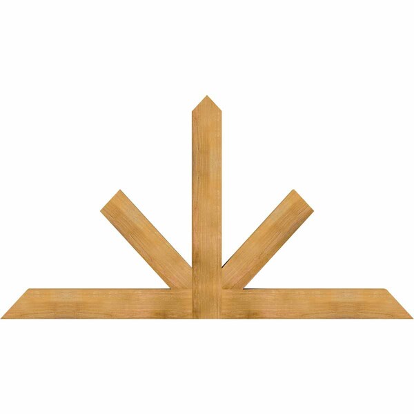Ekena Millwork Saratoga Rough Sawn Timber Gable Bracket, Western Red Cedar, 84"W x 45"H x 4"D x 6"F, 13/12 Pitch GBW084X45X0406SAR00RWR - main